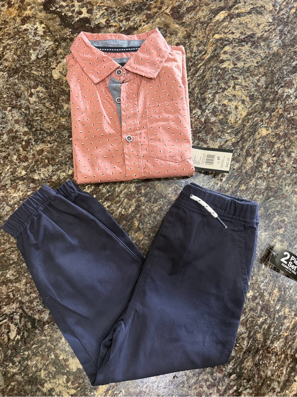 NWT Kenneth Cole New York 2-Piece Shirt and Pants Set Size 4T